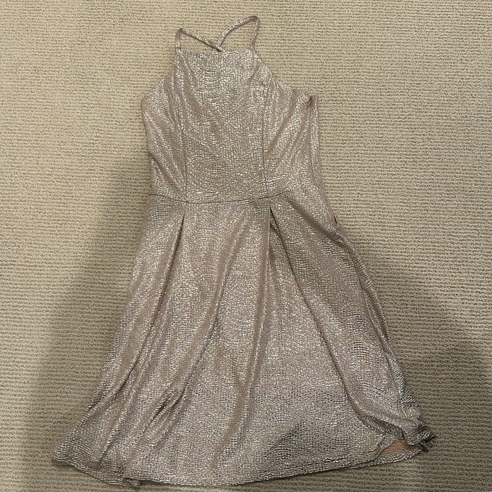 Girls Ruby + Bloom Gold Dress